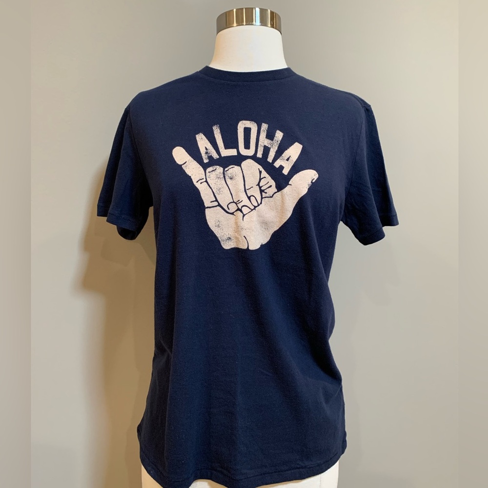 GAP Navy Aloha Graphic Tee